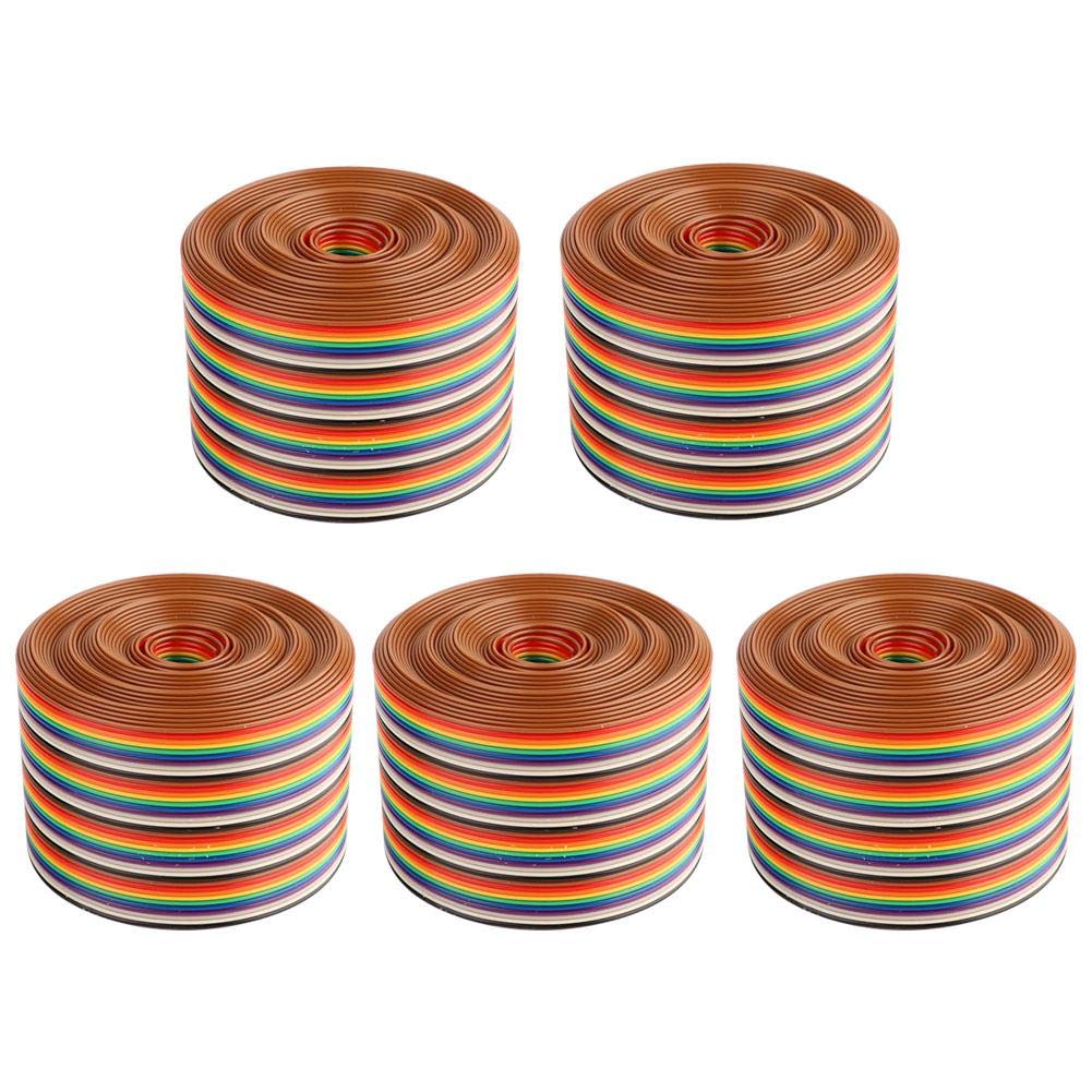 Flachbandkabel, bunt 1,27 mm Abstand Kabel 40P flach Rainbow Flachbandkabel Drahtbreite 5,08 cm (5 m