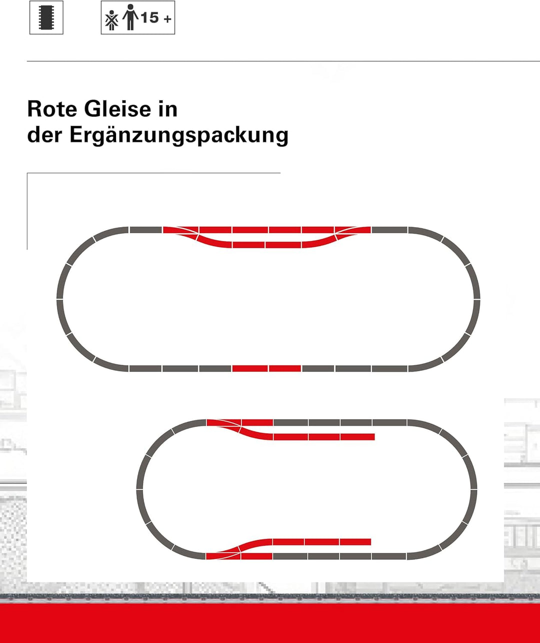 Märklin 24802 - Digitale C-Gleis-Ergänzungspackung D2, Spur H0 Single, Single