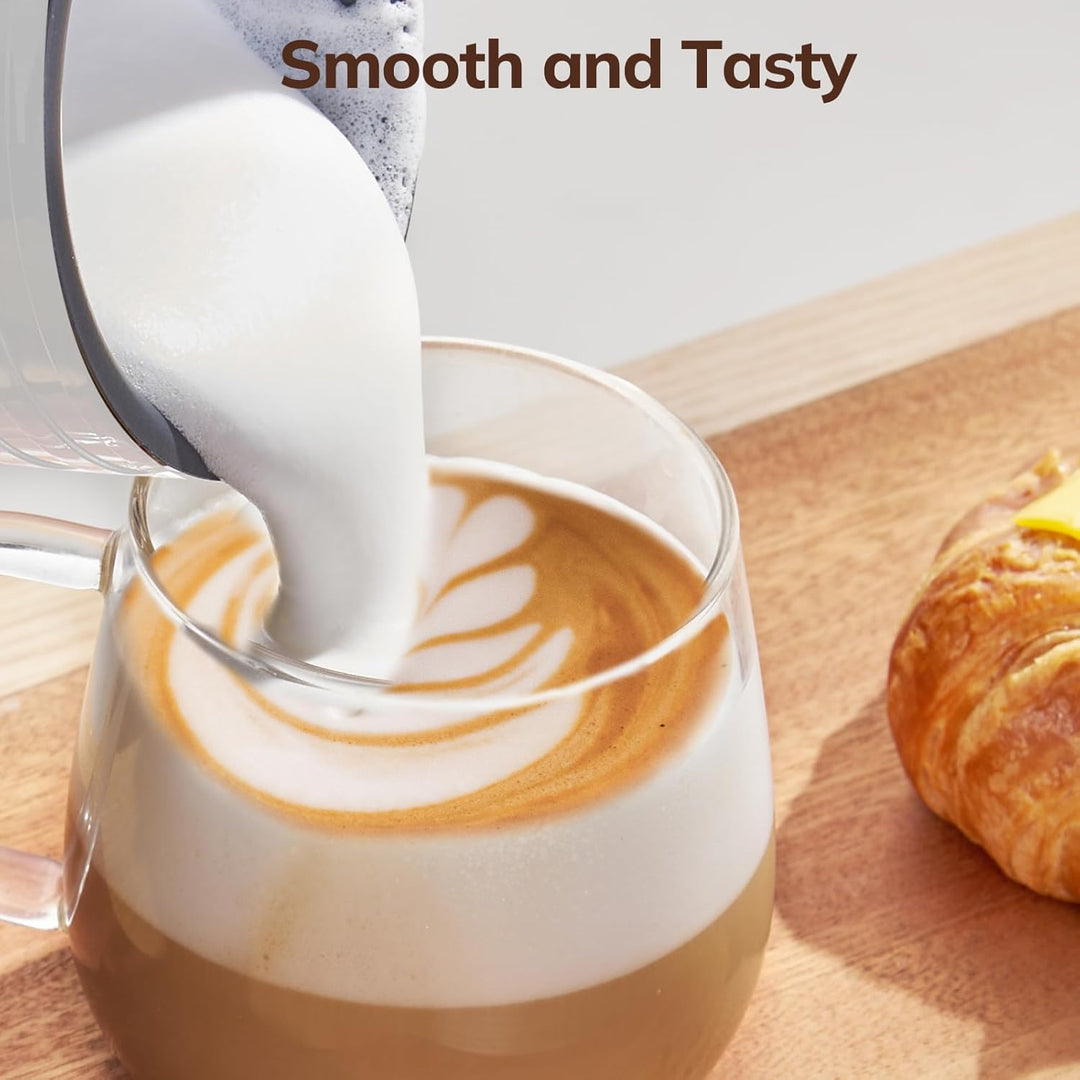 morpilot Milchaufschäumer Elektrisch 4-in-1, Milchschäumer für Heisser und Kalter Milchschaum Automa