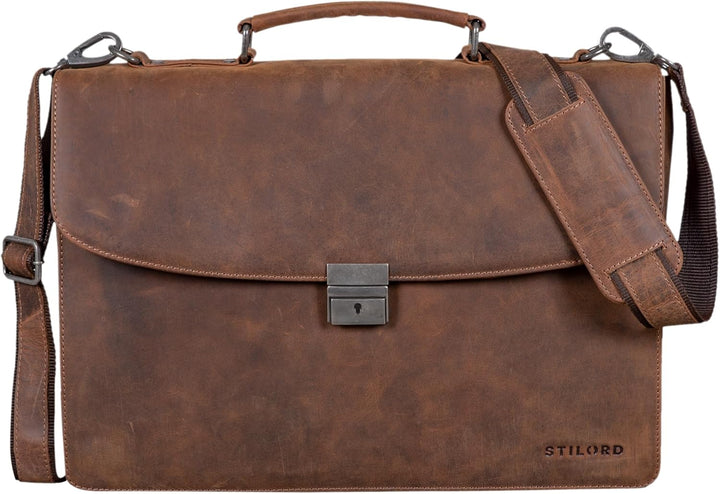 STILORD 'Jonathan' Elegante Aktentasche klassische Büro Business Schultertasche gross 15,6 Zoll mit