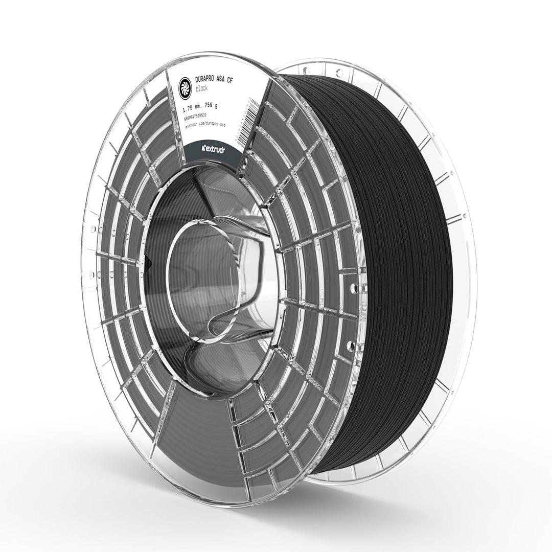 extrudr® DuraPro ASA ø1.75mm (750gr) 'CARBON FASER' - 3D Drucker Filament - Made in Austria