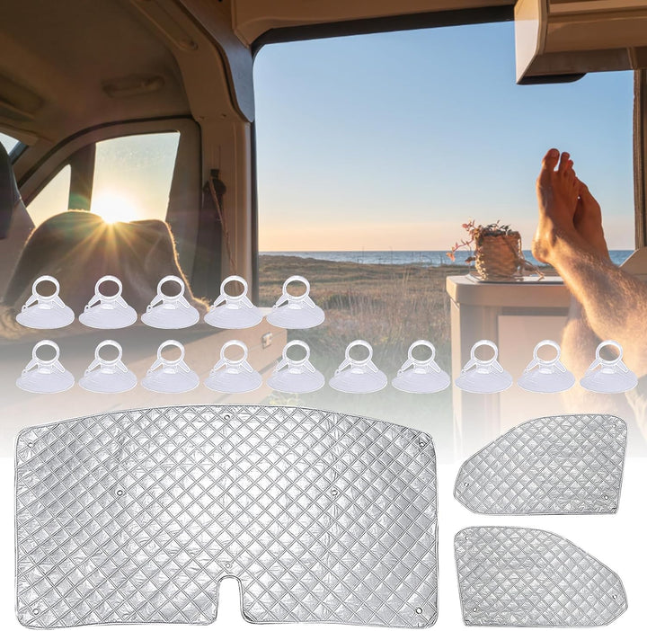 Sonnenschutz Auto Frontscheibe, Technology Thermomatte Kompatibel mit FIAT Ducato Citroën Jumper 200
