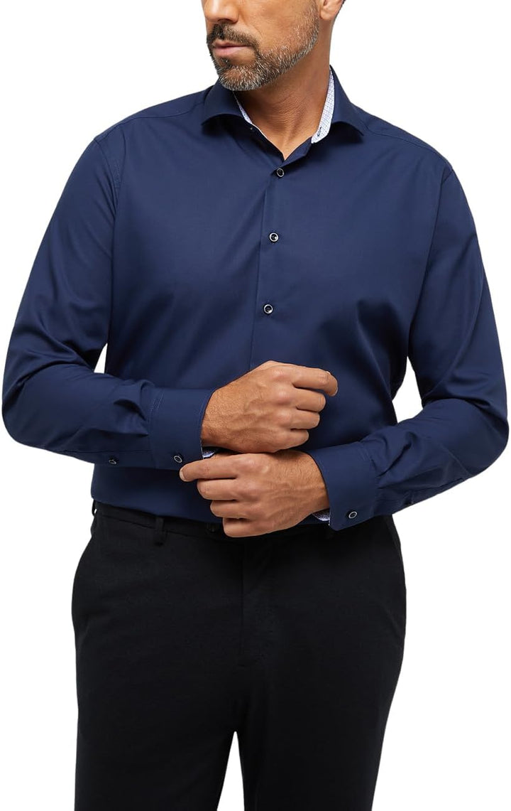 eterna Herren Original Shirt MODERN FIT 42 Kragen / 67 Ärmel Navy, 42 Kragen / 67 Ärmel Navy