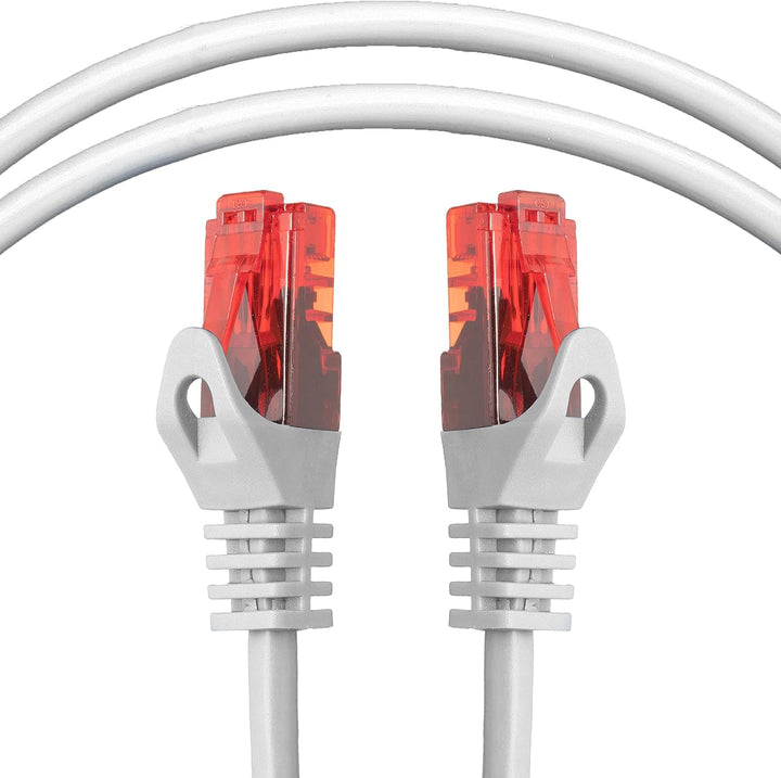 BIGtec - 10 Stück - 15m Gigabit Netzwerkkabel Patchkabel Ethernet LAN DSL Patch Kabel weiss (2x RJ-4