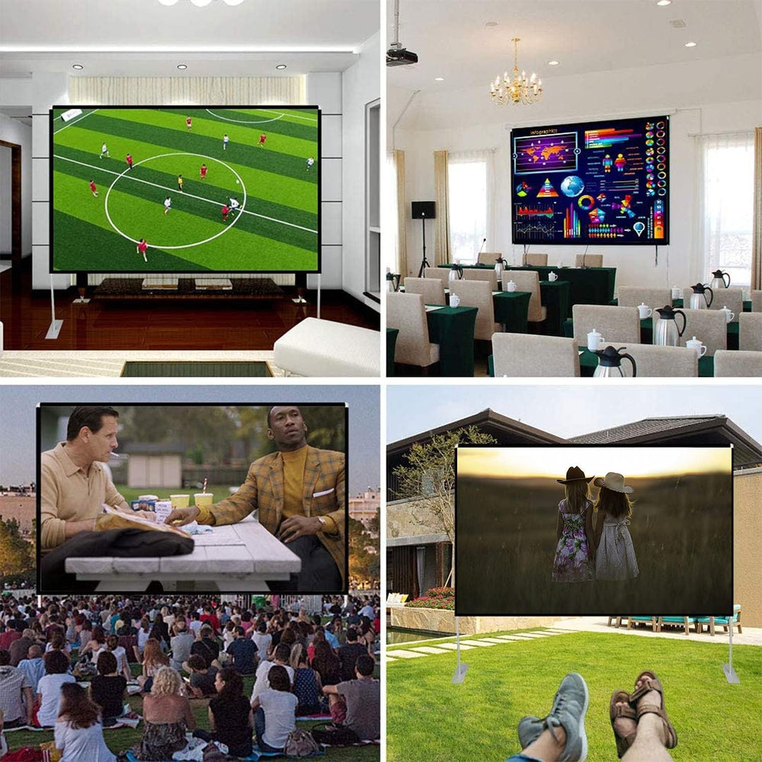 Projektion Leinwand mit Stand 100 Zoll HD 4K Outdoor Indoor Projector Screen Schnelles Falten Tragba