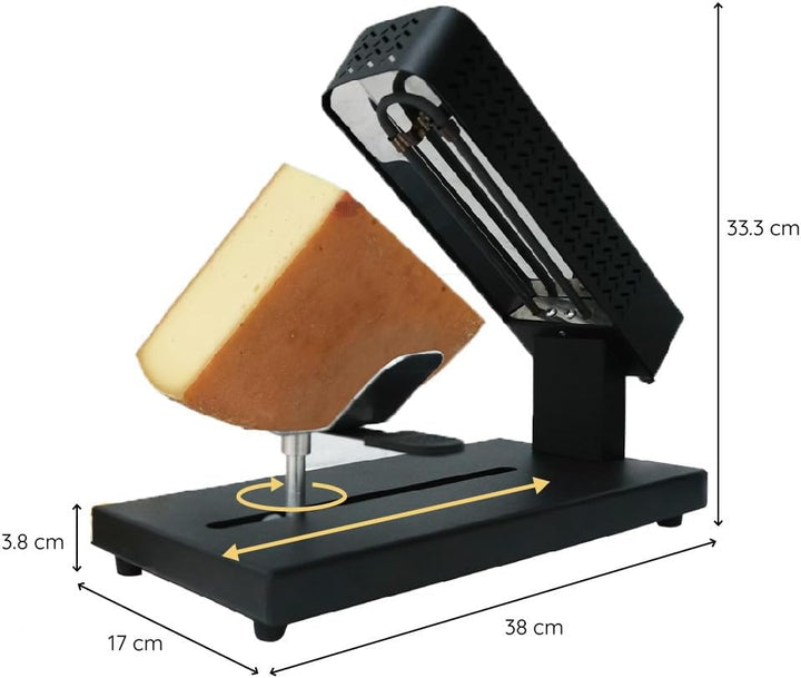 CÉCOA - Traditionelles Raclette-Gerät – für halbe Käsemahlen mit Raclette – Ständer zum Schieben und