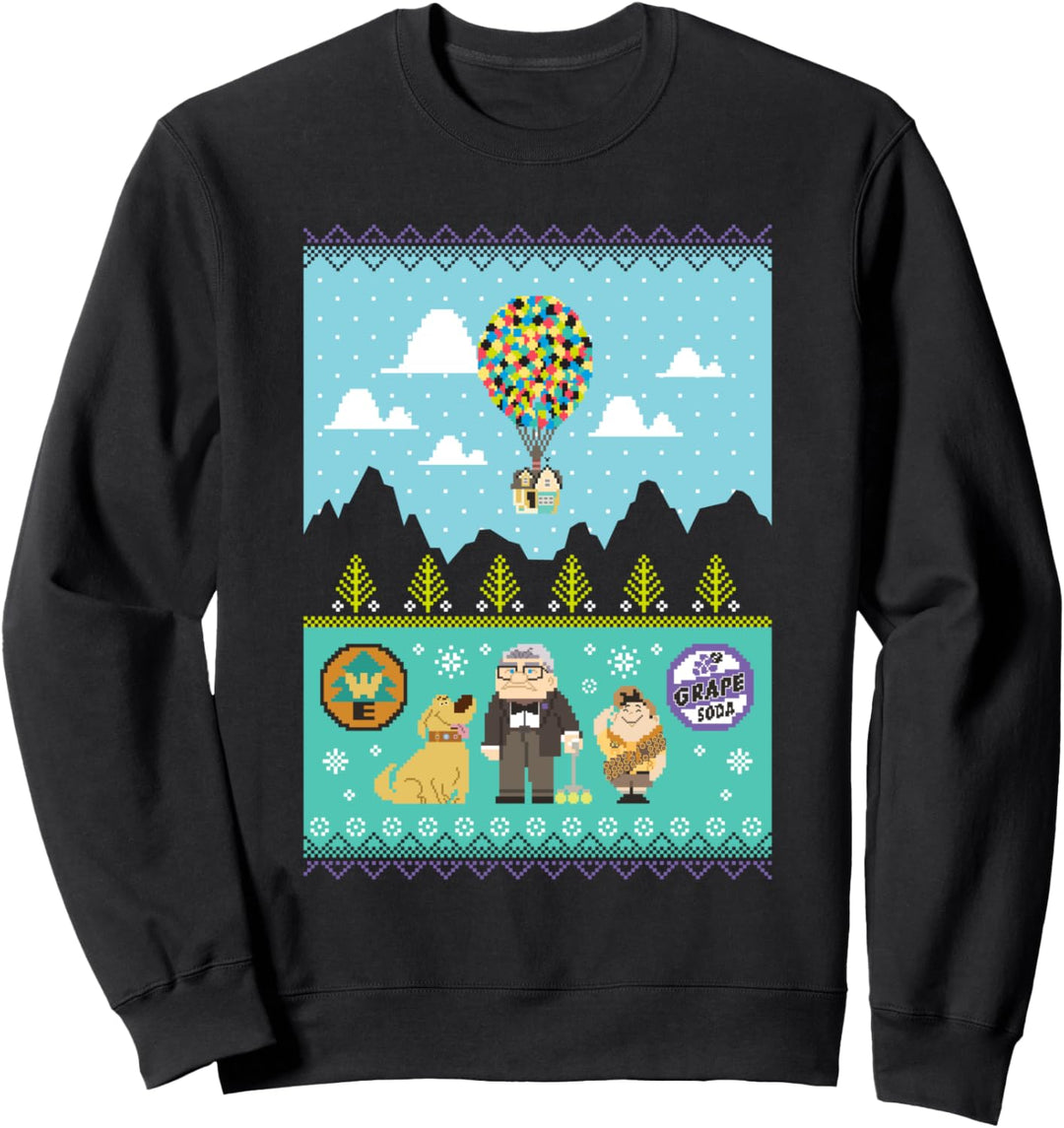 Disney Pixar Up Carl Russel and Dug Holiday Sweatshirt