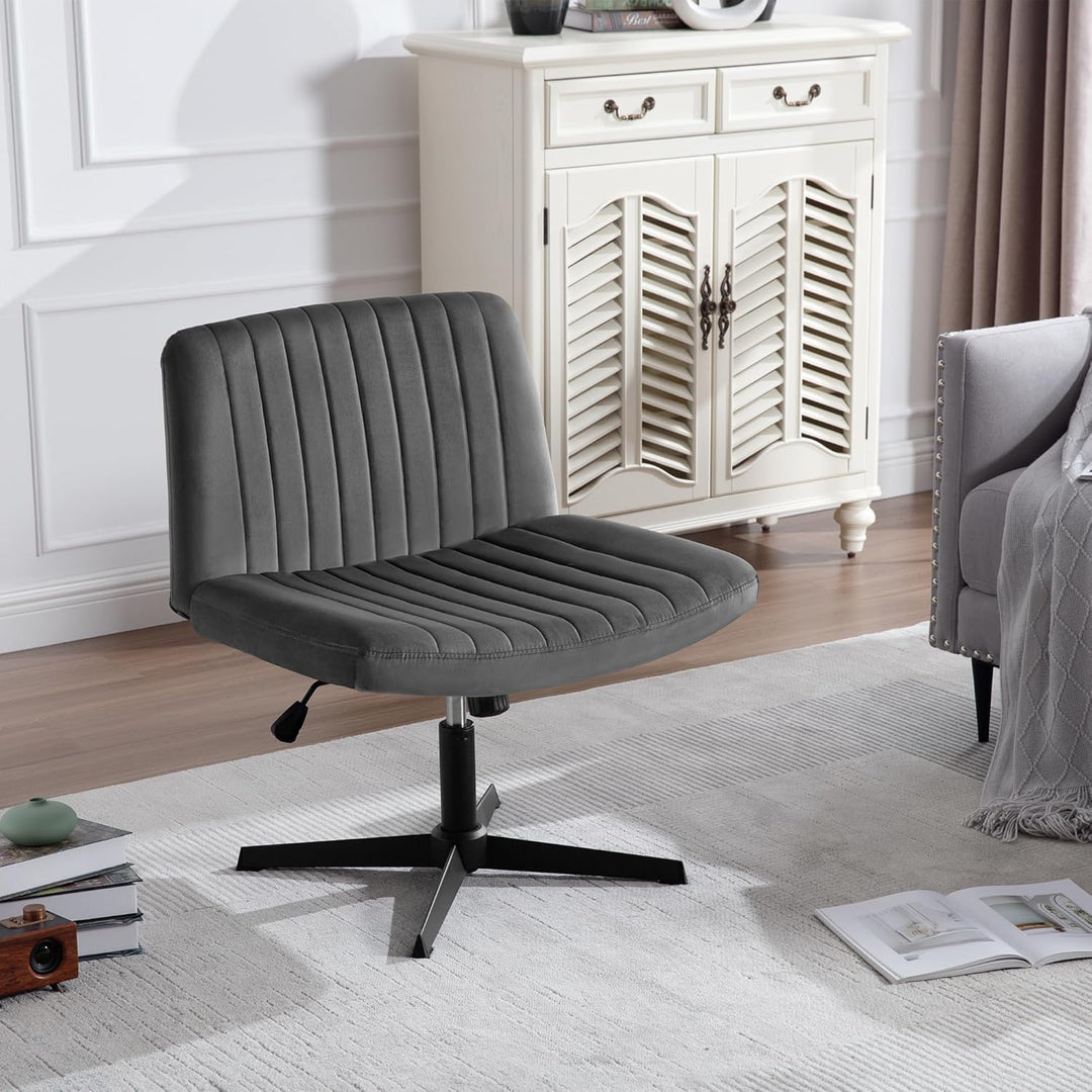 WOLTU Relaxsessel ohne Armlehne, Bürostuhl, Schreibtischstuhl Drehstuhl, ergonomischer Stuhl, Samt S