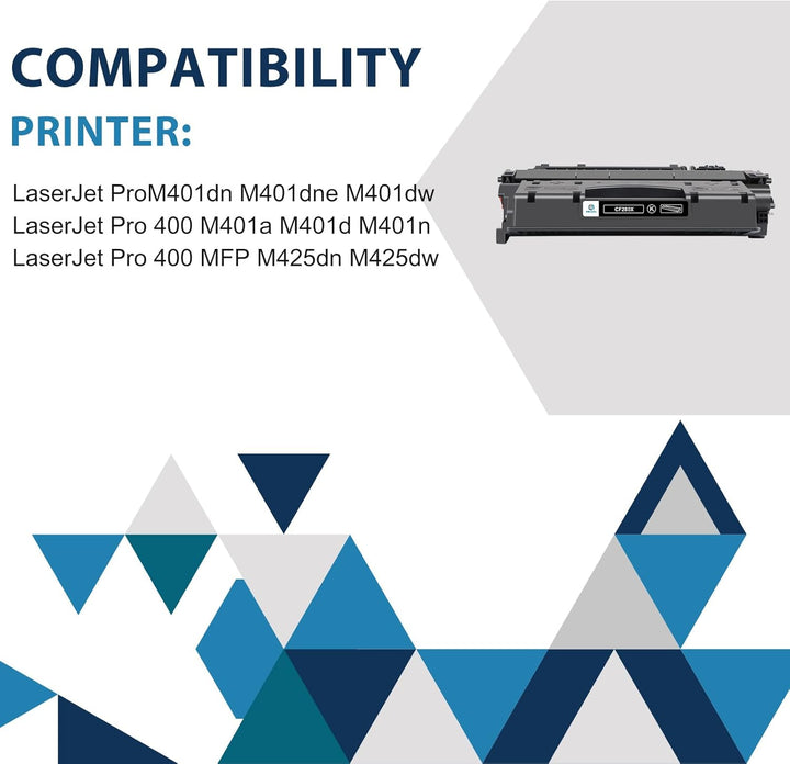 inkalfa Kompatibel für HP 80X CF280X 80A CF280A Toner Laserjet Pro 400 M401a M401dn M401n M401dw M40