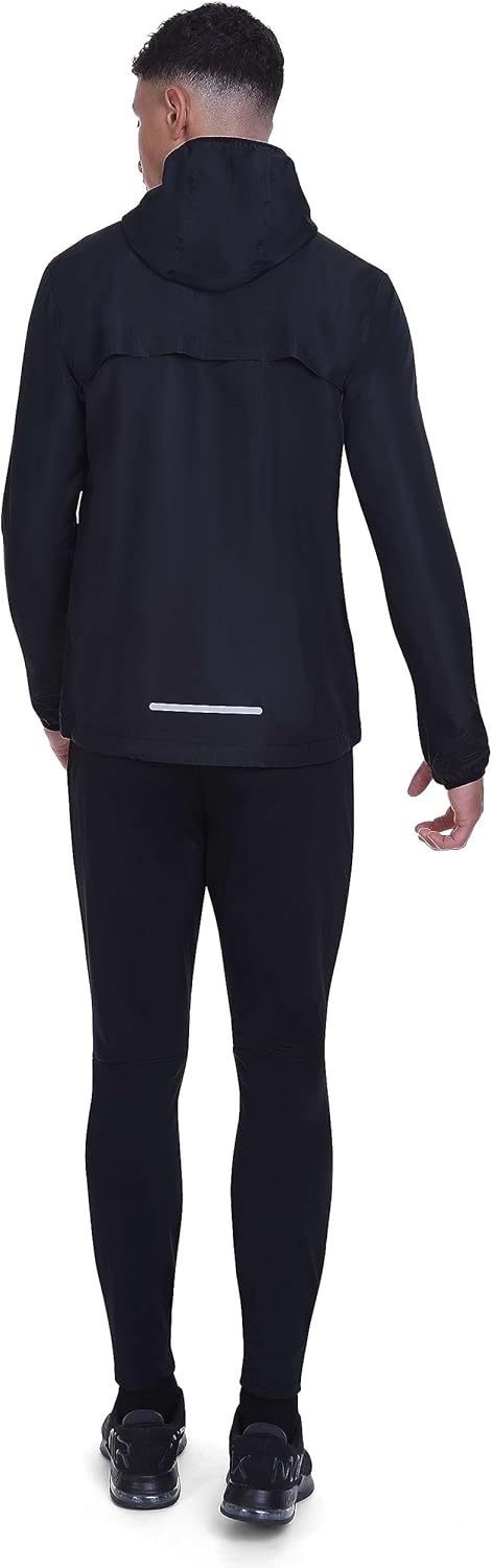 TCA Herren Lauf-Softshelljacke. Reflektierende atmungsaktive Packable-Jacke mit Reissverschlusstasch