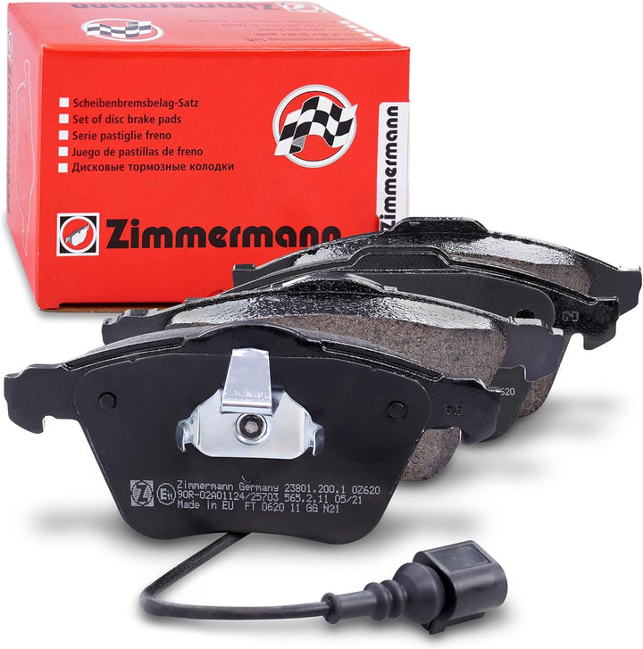 ZIMMERMANN 23801.200.1 Serie Bremsbeläge, vorne, inklusive Platte dämpfend