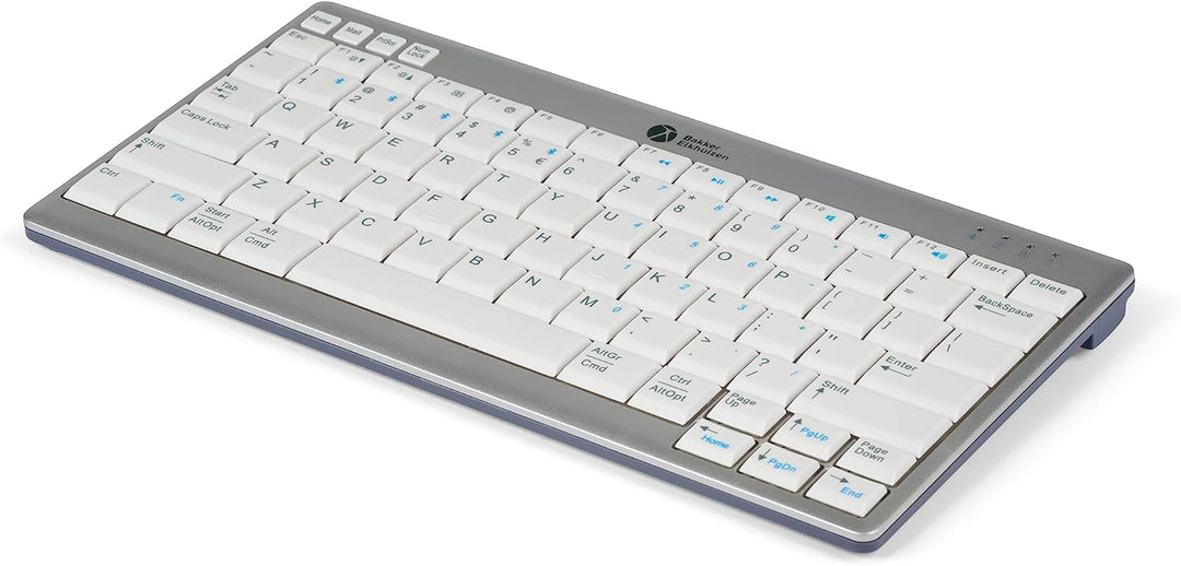 BakkerElkhuizen UltraBoard 950 Wireless, Kompakttastatur, US-Layout QWERTY, Hellgrau/Weiss