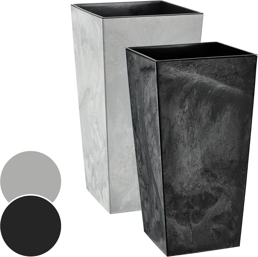 KADAX Blumentopf, Blumenkübel aus Kunststoff, Pflanzkübel für Blumen, Innen- und Aussenbereich, Gart