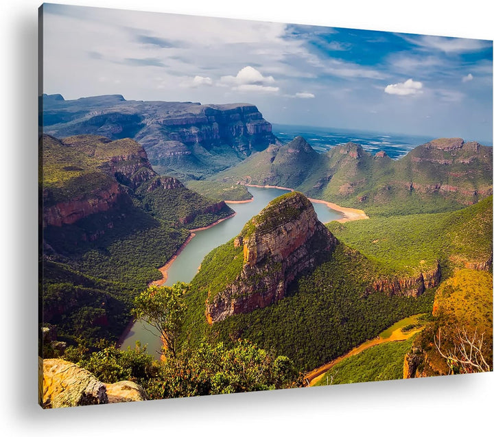 deyoli traumhafter Küstenlandschaft in Afrika Format: 80x60 als Leinwand, Motiv fertig gerahmt auf E