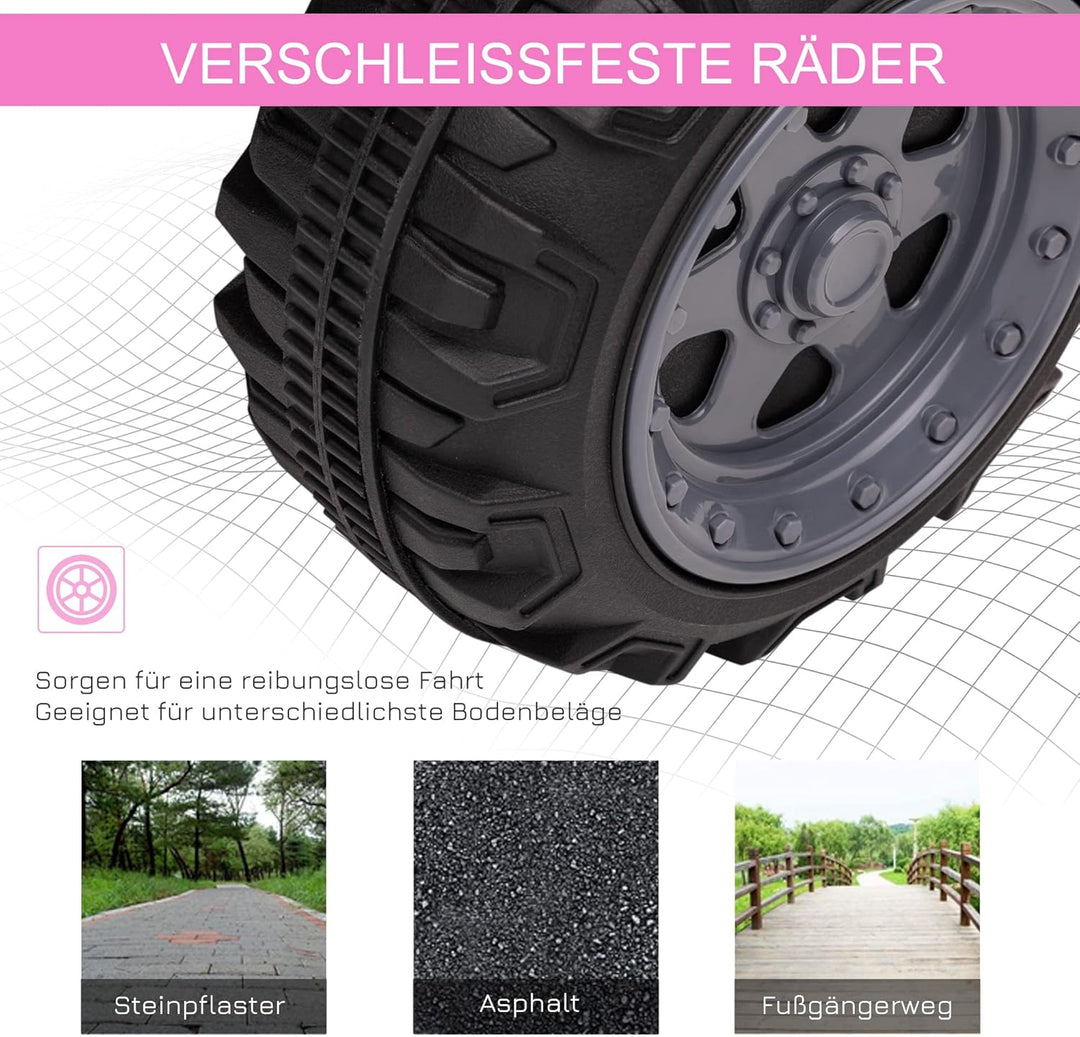 HOMCOM Mini Elektro-Quad Kinder Elektro ATV Frontlicht Kinderfahrzeug Elektroquad für 18-36 Monate K