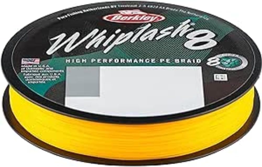 Berkley Whiplash 8 geflochtene Angelschnur – 100 % Dyneema 8-faches Geflecht für Salzwasser- und Süs