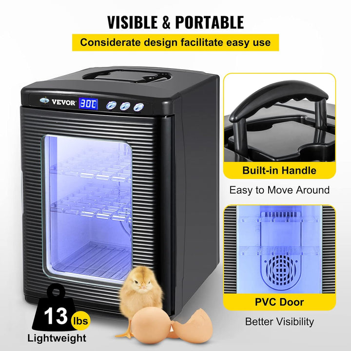 Happybuy Reptile Incubator 25L Scientific Lab Incubator Kühlen und Heizen 5-60 °C 12V / 110V Arbeit