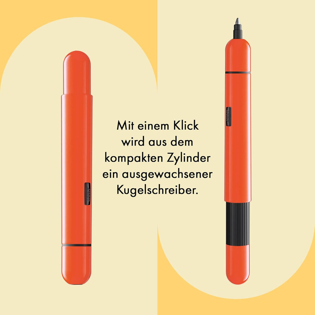 LAMY pico kleiner Taschen-Kugelschreiber 288 aus Metall im Lack-Finish in der Farbe laser-orange mit