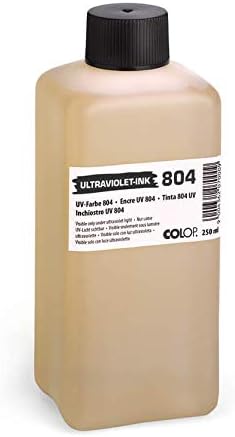 COLOP UV-Stempel-Farbe 804, unsichtbar, 250 ml, Abdruck nur sichtbar unter UV-Lampe
