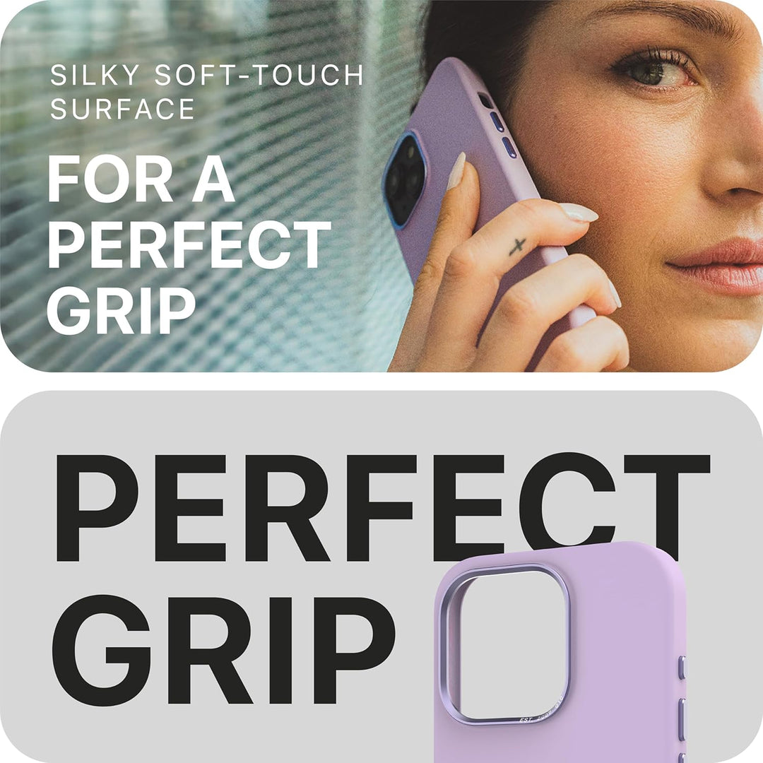 Decoded Silikon Hülle – iPhone 15 Pro – Antibakterielle Hülle – Kompatibel mit MagSafe – Astro Dust