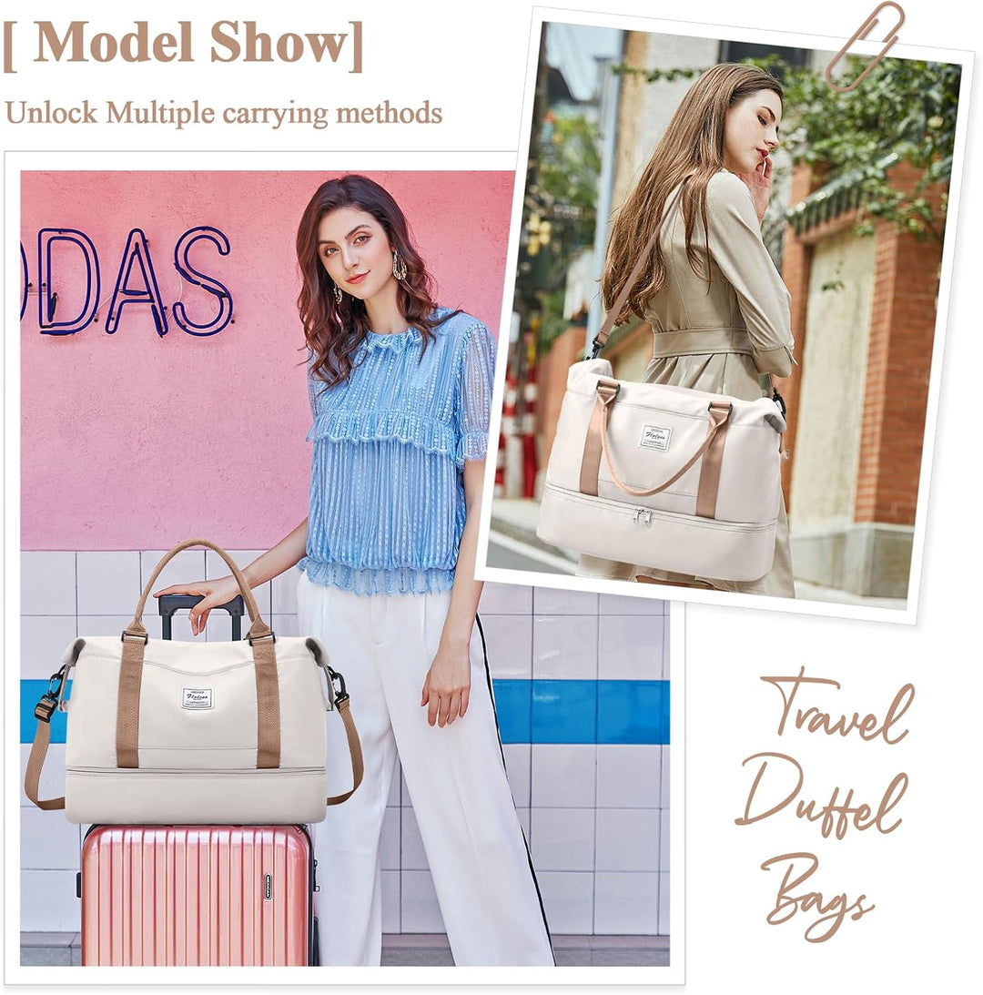 Sporttasche Damen,Reisetasche mit grosser Kapazität,Tragbar Reisetaschen,wasserdichte Sporttasche mi