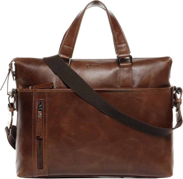 BACCINI Laptoptasche LEANDRO aus Premium Leder I Business-Tasche gross für Herren 15 Zoll extra Lapt