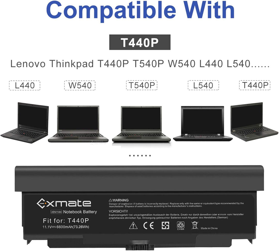 6600mAh 9 Zelle Laptop-Akku 45N1144 45N1149 45N1151 45N1153 0C52863 0C52864 für Lenovo ThinkPad T440