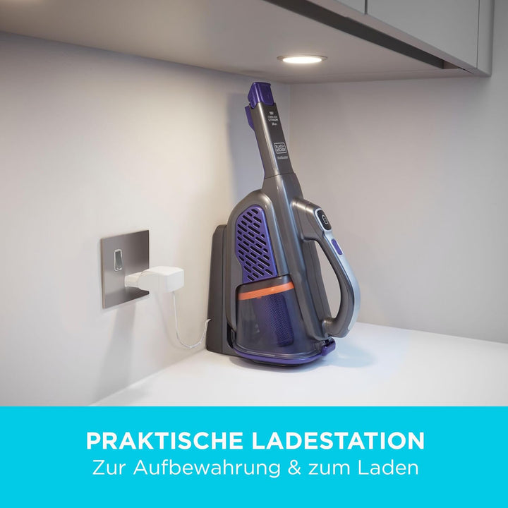 Black+Decker 36 Wh / 18 V Akku-Handstaubsauger Dustbuster Pet mit smart tech (mit Cyclonic Action, i