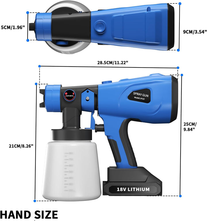Akku Farbsprühsystem 18V mit 1500mAh Akku