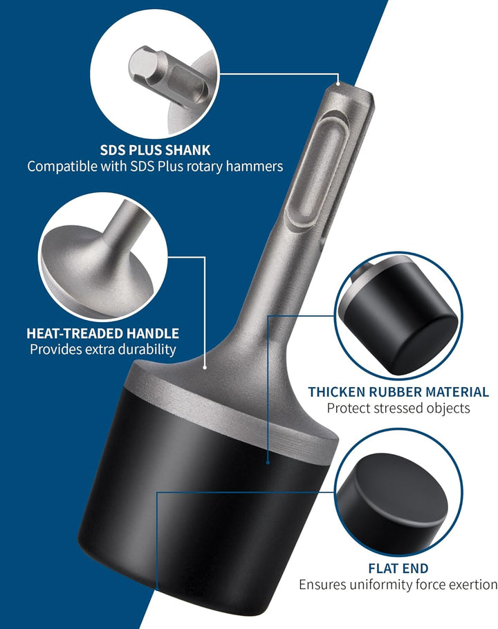 FIRECORE Angetriebener Gummihammer, Gummi-Werkzeug Hammer mit SDS PLUS-Griff. Ideal für Heizkörper,R