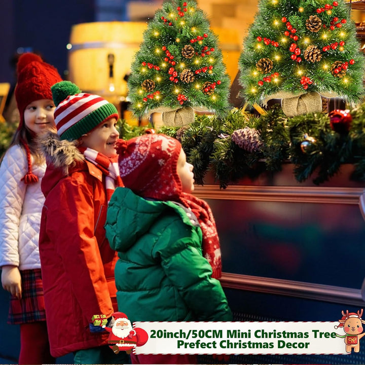 Bilivry Mini Weihnachtsbaum,50cm/1.64ft Mini Christmas Tree Decorations,LED-Weihnachtsbaum für Essti