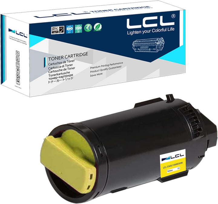 LCL Kompatibel Tonerkartusche VersaLink C605 C600 C600N C600DN 106R03898 (1Gelb) Ersatz für Xerox Ve