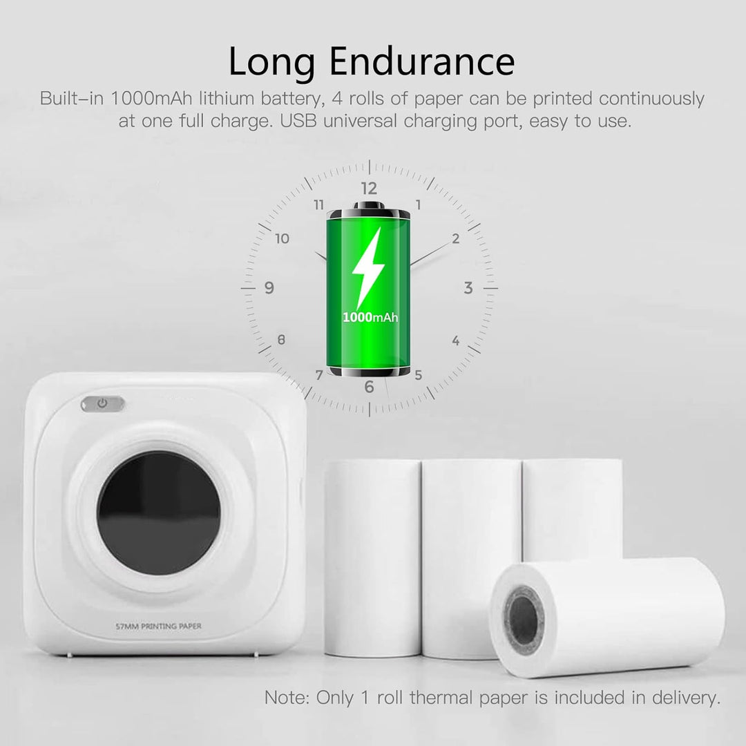 Bisofice PAPERANG P1 Mini Fotodrucker Taschendrucker BT Wireless Thermodrucker Tragbarer Drucker 200