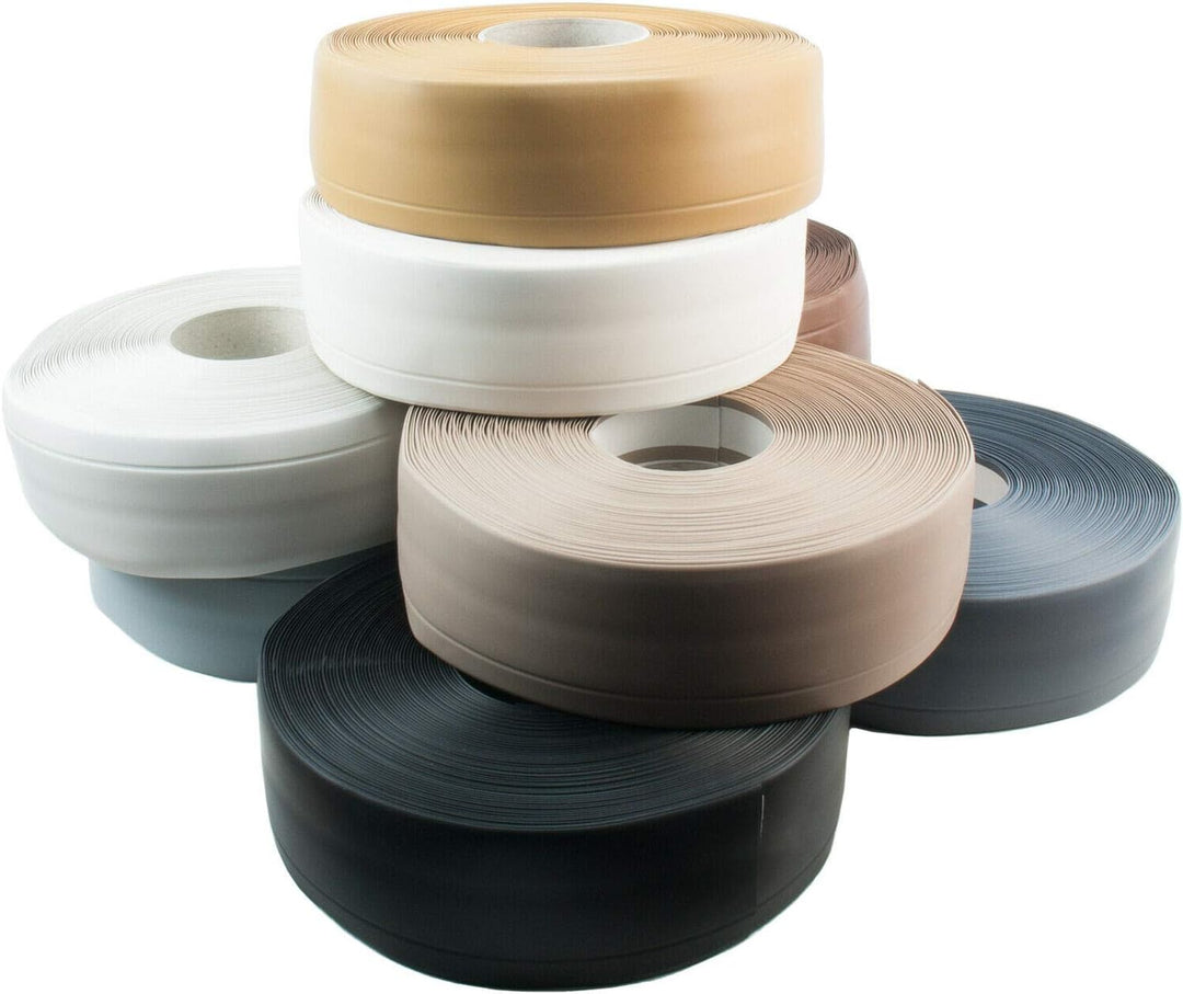 DQ-PP WEICHSOCKELLEISTE | 20m | birke | 32x23mm | PVC | selbstklebend | Knickwinkel Fussleisten Gumm