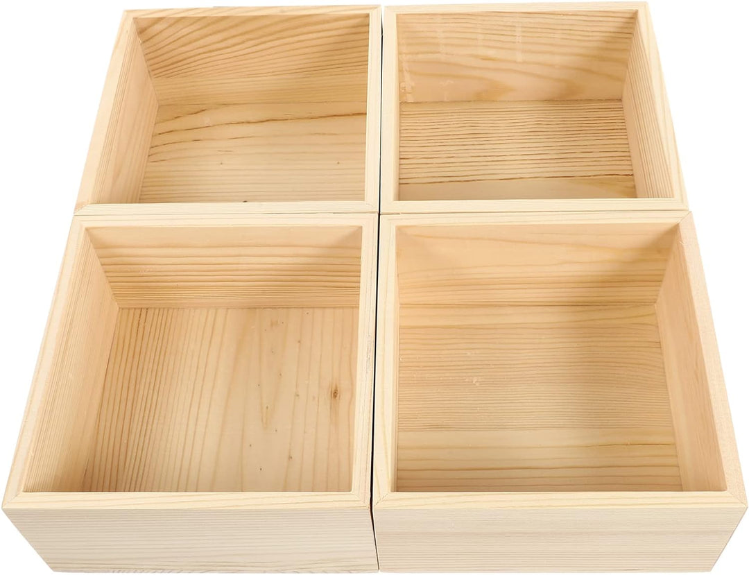 Rustikale Holzkisten, unbehandeltes Gehäuse: Holzkiste zum Basteln, Heimdekoration und Tafelaufsatz,