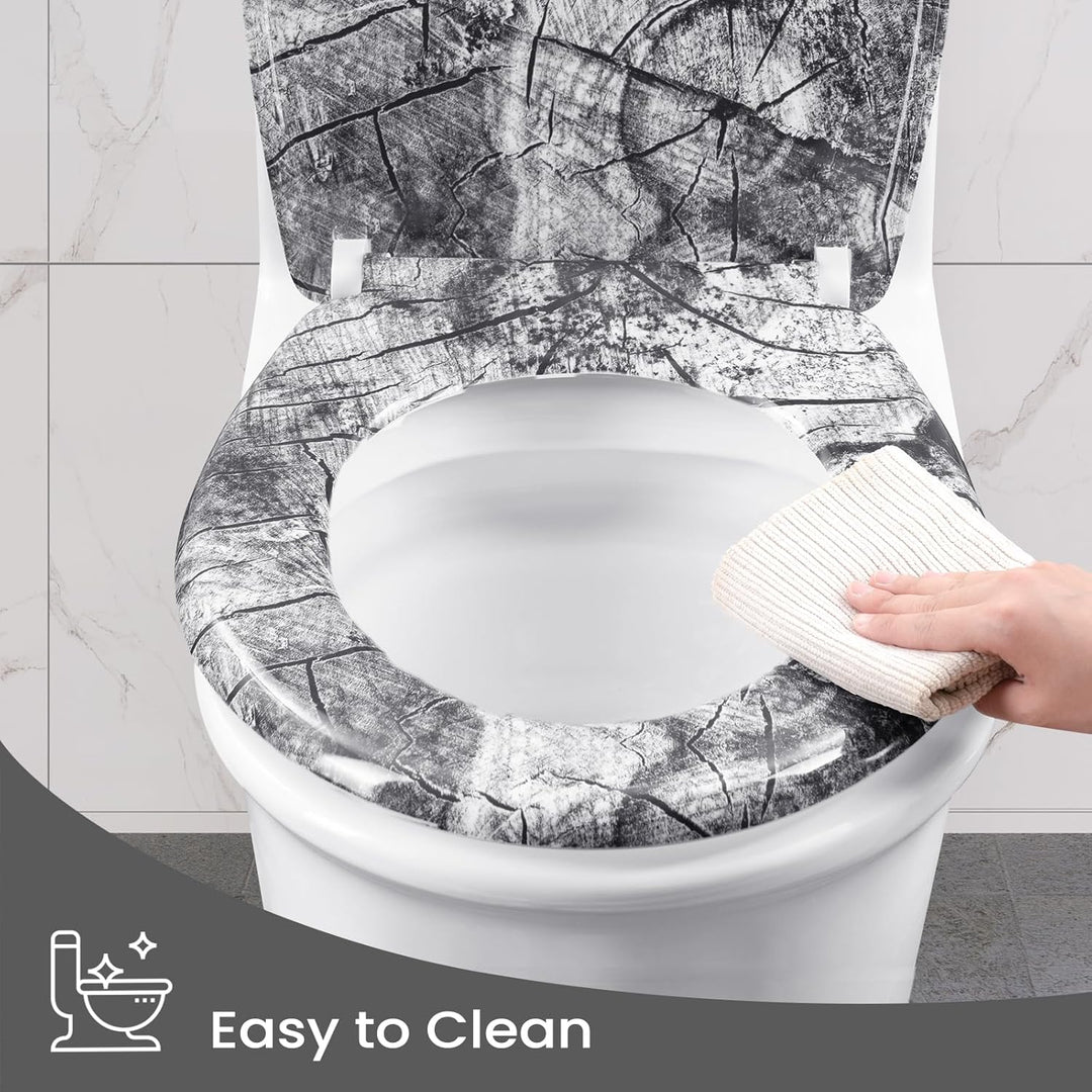 WOLTU Toilettendeckel, WC Sitz mit Absenkautomatik, Klodeckel Klobrille mit Quick-Release-Funktion,