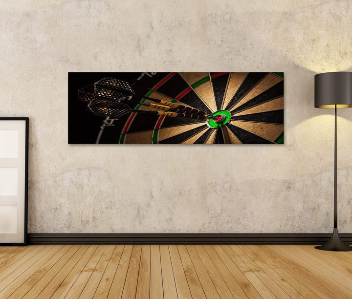 islandburner Bild auf Leinwand Drei Darts Bulls Eye Dartscheibe Bilder Wandbilder Poster Leinwand 12