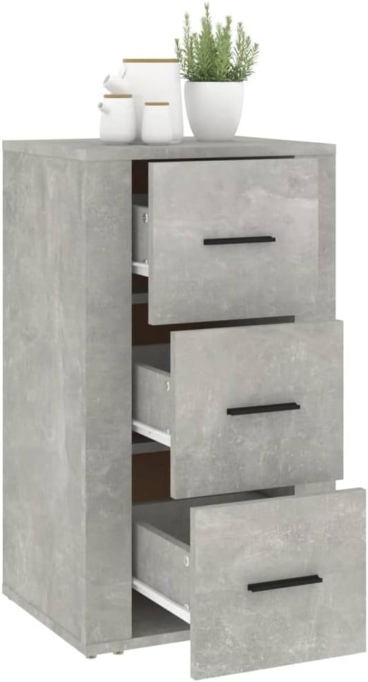 FIRBNUS BĂźcherschranks 40x33x70 cm Seitenschrank mit 3 Schubladen Beistellschrank Schubladenschrank