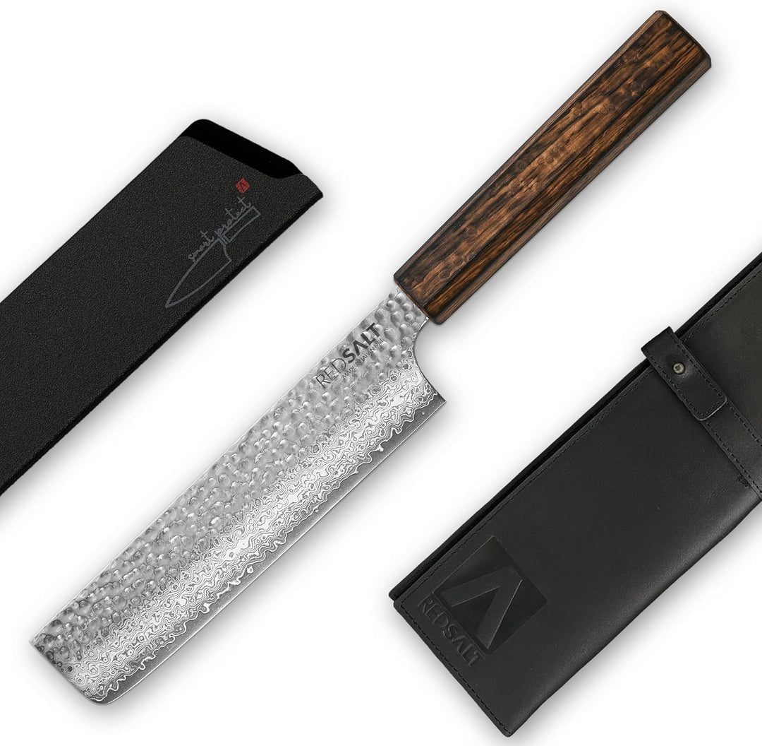 REDSALT® Professional Series NAKIRI 菜切 16cm Damaststahl Gemüsemesser handgefertigt in Japan | Profi