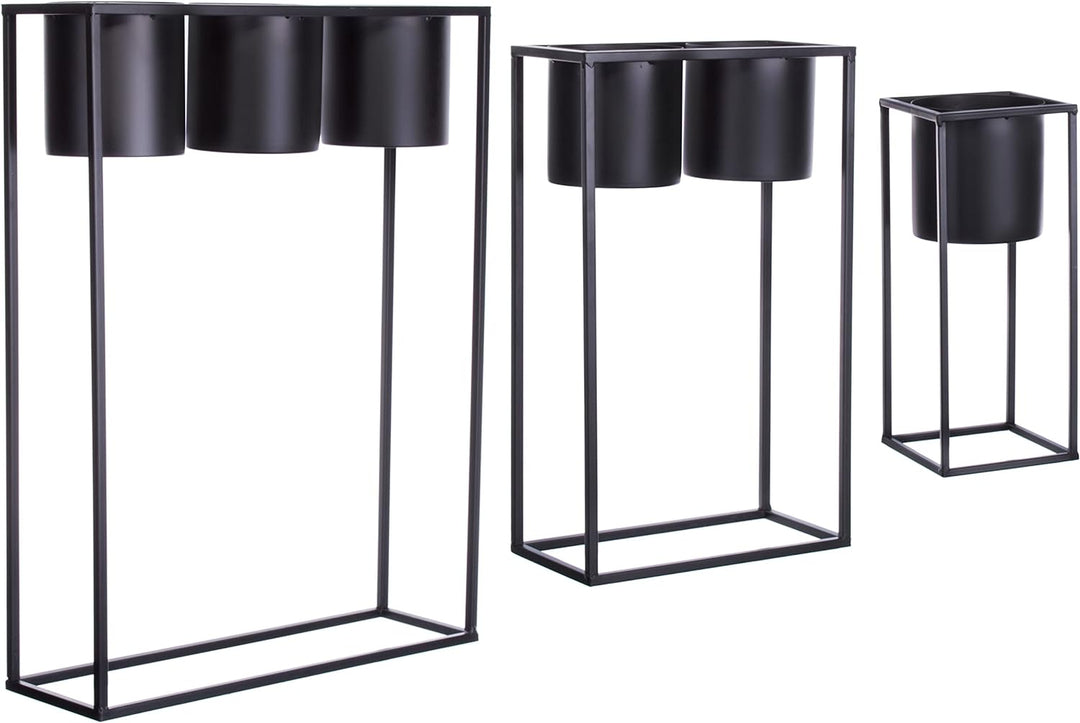 Brandsseller Hochbeet 3er-Set Blumentopf Blumenständer In.- & Out Blumenkasten Pflanzkasten Metall f