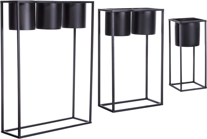 Brandsseller Hochbeet 3er-Set Blumentopf Blumenständer In.- & Out Blumenkasten Pflanzkasten Metall f