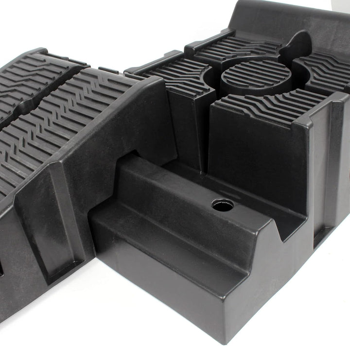 XPOtool teilbare Auffahrrampe 2er Set Schwerlast Autorampen bis 2,5 Tonnen aus Kunststoff für Pkws 2