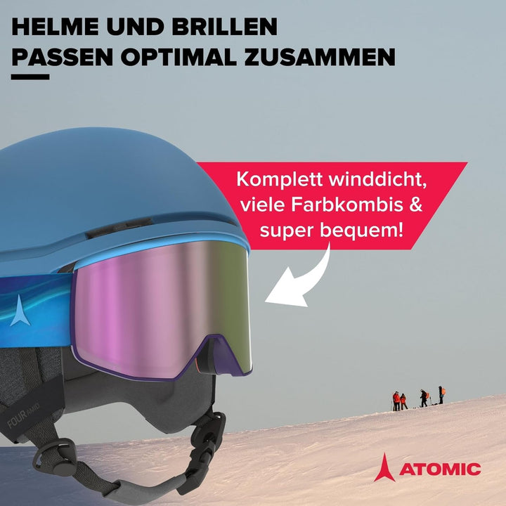 ATOMIC FOUR AMID Skihelm - Helm für max. Sicherheit - Skihelme mit komfortablem 360° Fit System - Sn