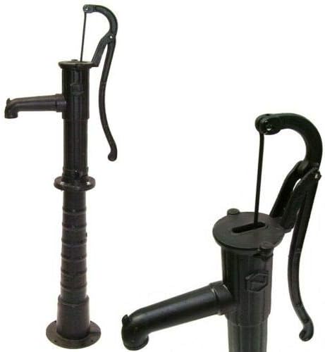 D&L Guss Handschwengelpumpe SCHWARZ Schwengelpumpe + Ständer Wasserpumpe 55914+55915 AWZ