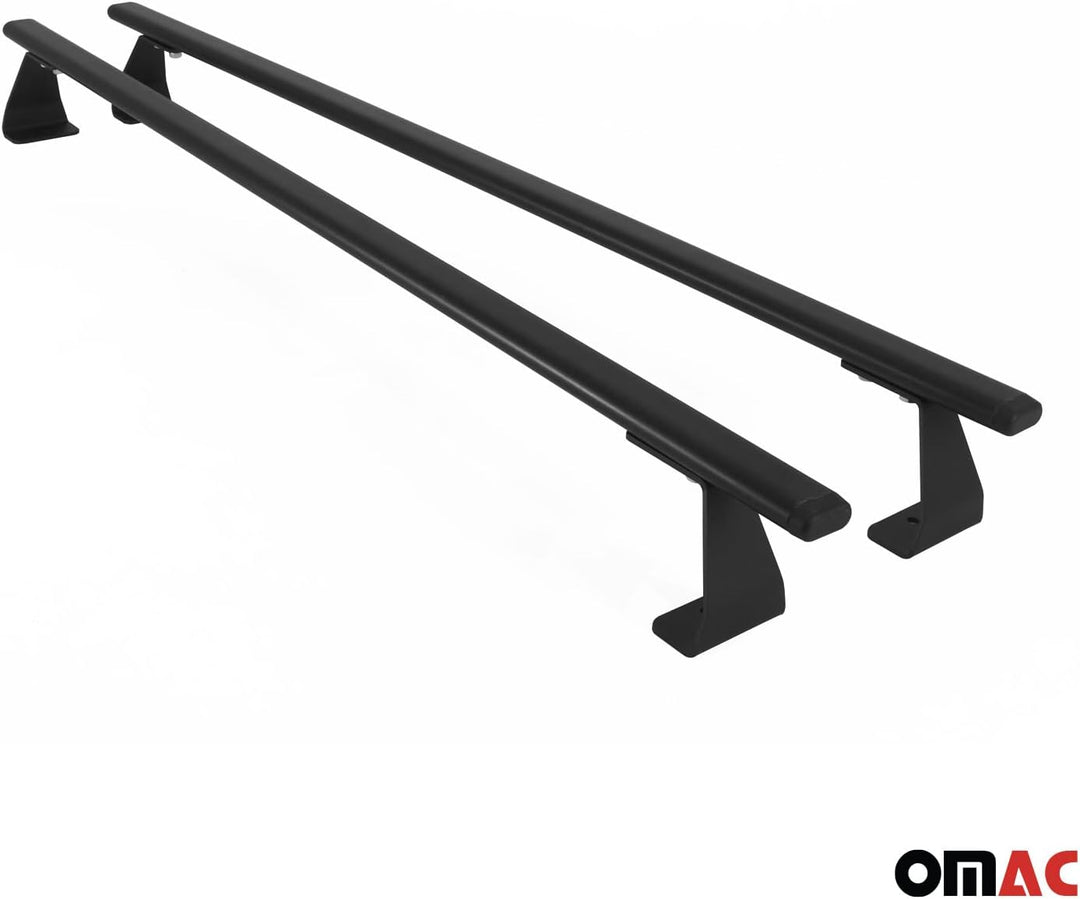 Dachträger Gepäckträger kompatibel mit VW T5 Caravelle 2003-2015 Grundträger, Stahl,Schwarz, 2X, T5