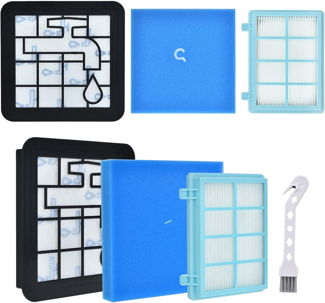 Artraise 2 Stück Ersatzfilterset für Philips PowerPro Compact und Active Bodenstaubsauger FC9331/09