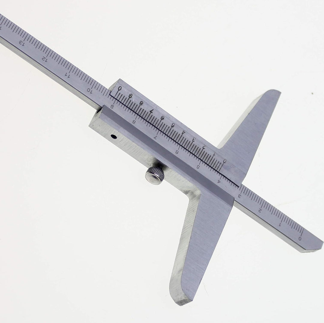 KATSU Tiefenmessschieber 0-150mm 0,02 mm Genauigkeit Metrisches Tiefenmess-Messschieber Messwerkzeug