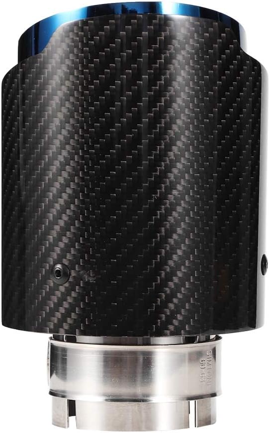 Auspuffrohr des Endrohrs, 63mm Carbon Fiber Glossy Car Straight Auspuffrohr Heckspitze Heckspitze