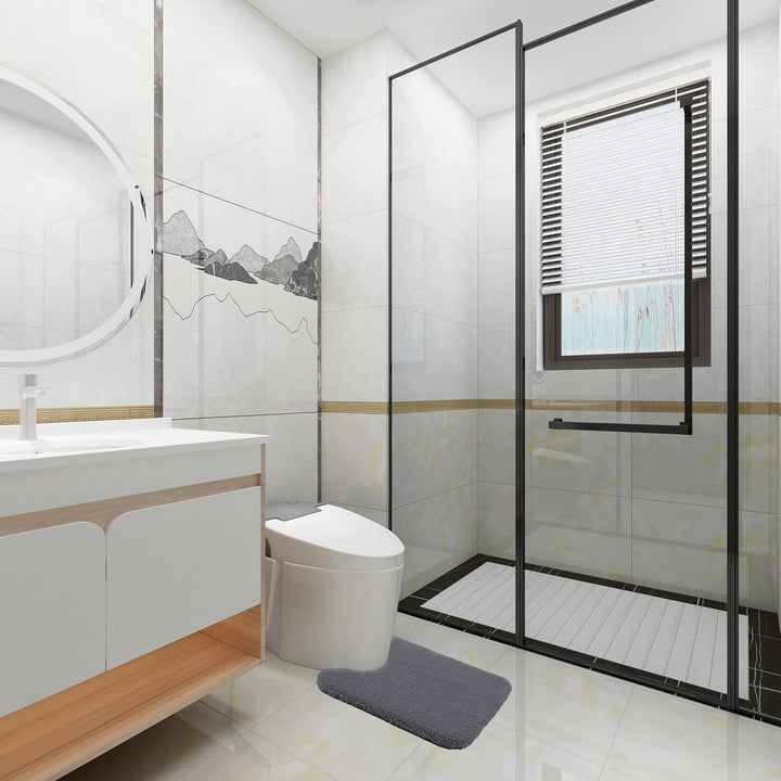 ROLIZOE WC Vorleger mit Ausschnitt Extrem Dicker WC Teppich rutschfest Klovorleger Hochsaugfähige St