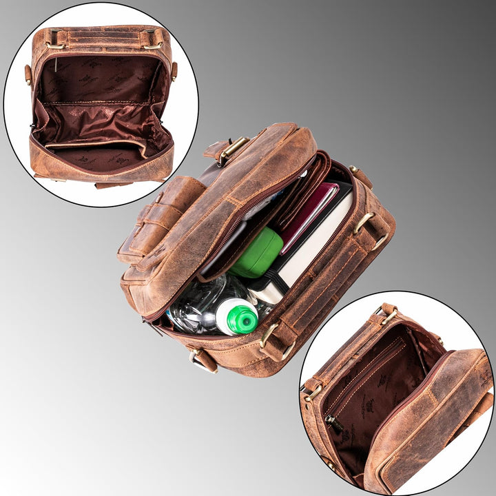 MATADOR Schultertasche Echt Leder Herren Hochwertige Arbeittasche Umhängetasche Ledertasche Tabletta